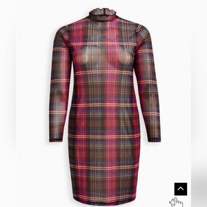 Mini Mesh Mock Neck Dress